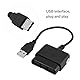 Game Controller Converter für Playstation 1/2 PS1/PS2, Gamepad Control USB-Adapter für Sony PS3 und PC, unterstützt Analog/Digital-Modus