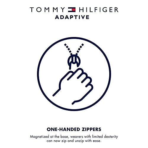 Tommy Hilfiger Mens Adaptive Regatta With Magnetic Zipper Jacket, Athletic Blue, Large Us #TOP6
