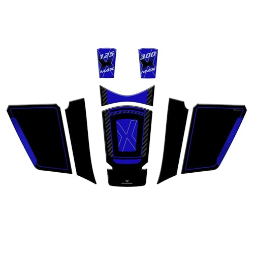 Autocollants 3D Yamaha Xmax 300/125 Icon Blue en résine haute qualité fabriqués en Italie