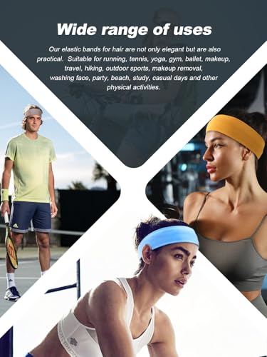 DRESHOW 6cm Wide Headband for Women Men Stretchy Head Band Gym Exercise Yoga Headbands for Women's Hair - Image 4