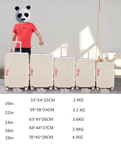 Large Suitcase 4 Wheels Lightweight Hardshell ABS+PC Suitcase 360° Universal Wheels with Zipper,Green,26in4