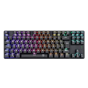 Teclado Mecânico Gamer T-Dagger Bora Preto RGB Switch Marrom T-TGK315