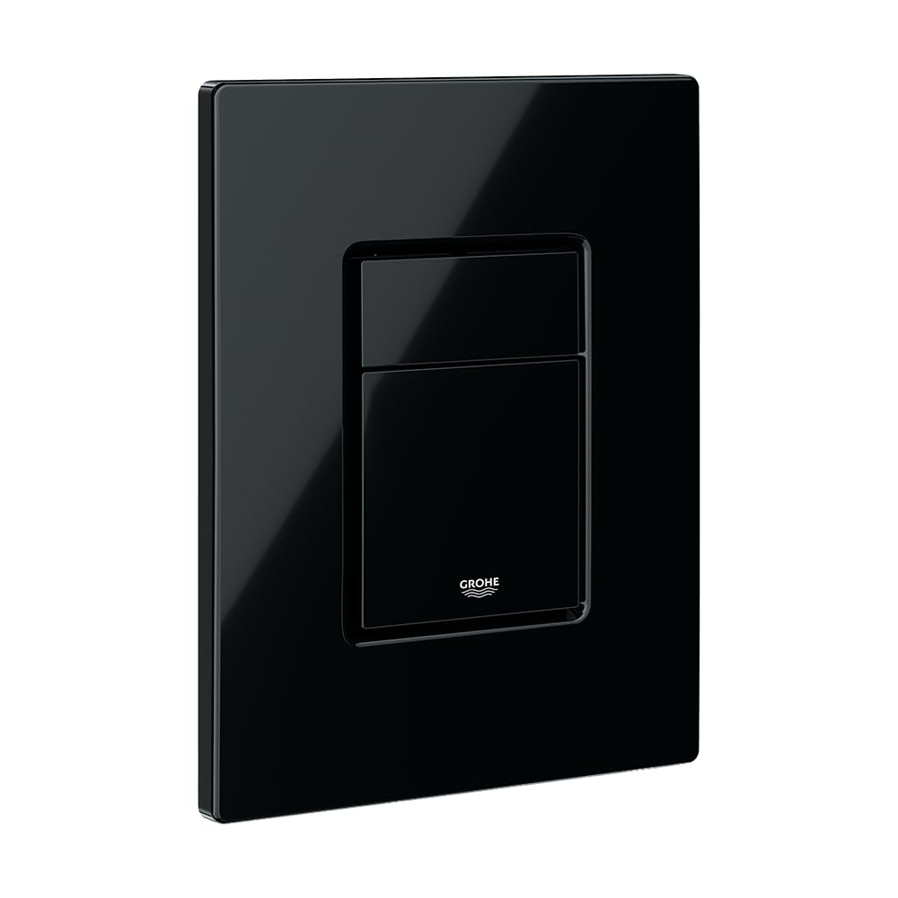 Grohe Skate Cosmopolitan Flush Plate | Glossy Black Finish | Compatible With Grohe Cistern Tank | Dual Flush Button | Sophisticated Style With Highest Performance | 10 Year Warranty | 38732KV0-image-5