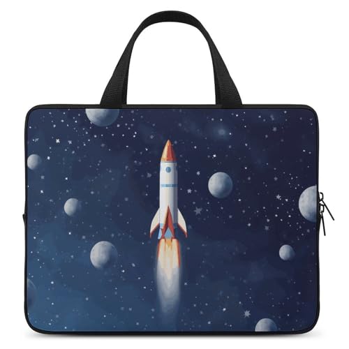 Housse ordinateur portable 38,1 cm pochette transport pc voyage espace rocket design