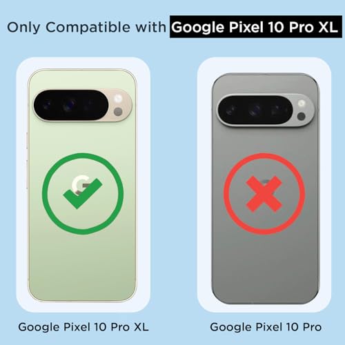 Image of Amazon Basics Back Cover for Google Pixel 10 Pro XL 5G Mag-Safe Shockproof PC + TPU Protective Case Magnetic Support Bumper Case (Transparent Mag-Safe)