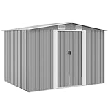 vidaXL Capanno per Attrezzi Grigio Capannone Casetta Utensili Rimessa Giardino