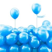 PartyWoo 120pcs 5\" Pearl Royal Blue Balloons, Latex Balloons for Party Decorations, Birthday, Wedding, Baby Shower