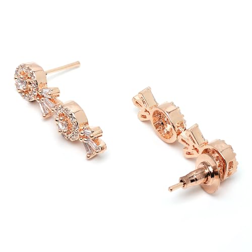 Image of ZENEME Women American Diamond Studded Necklace With Earring Detailing Jewellery Set For Women and Girl