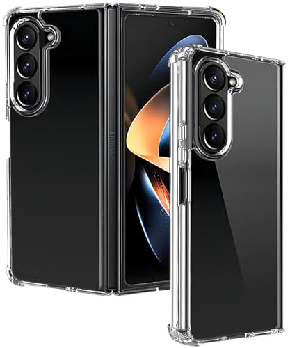 USTIYA Capa para Samsung Galaxy Z Fold 5 5G Acrílico + TPU Capa Protetora FB Transparente (Transparente)