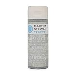 Martha Stewart Crafts Multi-Surface Coarse Glitter Acrylic Craft Paint in Assorted Colors (2-Ounce), 32960 Sterling