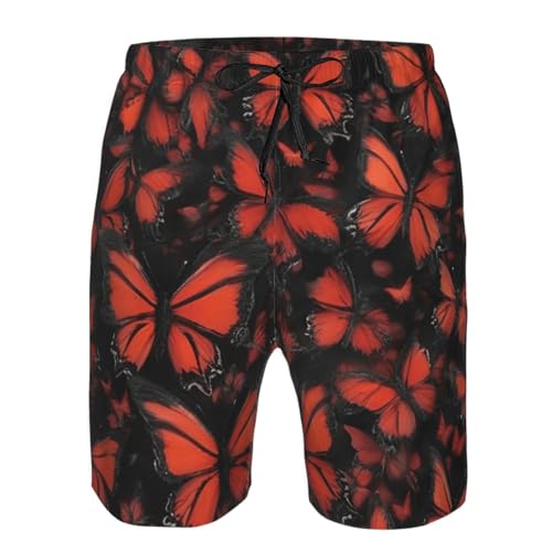 Monarch Butterflies Print Stylish Beach Shorts Swim Trunks Lightweight Breathable Summer Outdoor Activities4