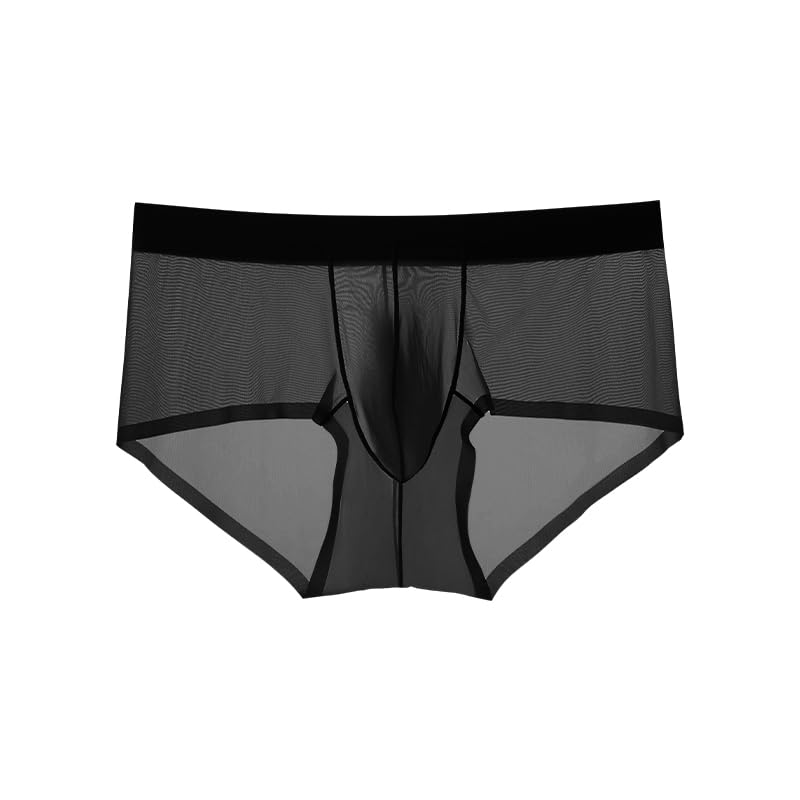 Men Ultra Thin Underwear Ice Silk Bikini Briefs Smooth Breathable - Foto 10