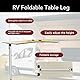 Dpofirs RV-Klapptischbein mit Gleitschiene für Wohnmobile, Wohnwagen, Wohnmobile, Yachten, Reisen, Camping, Verstellbare Tischhalterung aus Verdickter Aluminiumlegierung, Tragbar und