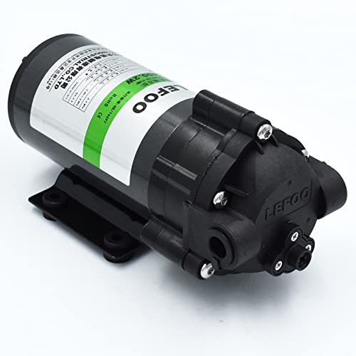 Lefoo Water Pressure Booster Diaphragm Pump 24V Dc For Ro System 30Psi Low Pressure Small Pump 400Gpd For Home/Misting/Caravan/Rv/Boat/Marine(3/8"Npt"O") #TOP1