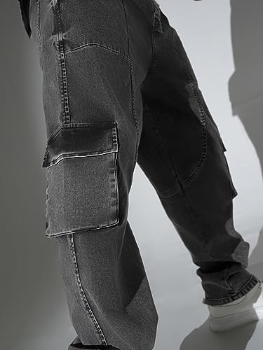 Image of Hubberholme Men's Loose Fit Cargo Jogger Jeans