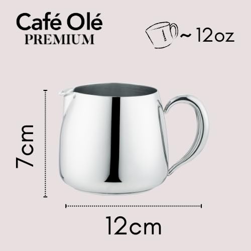Pot à lait inox 370 ml Café Olé Premium petit pichet classique design