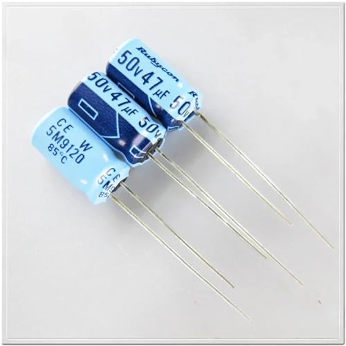 Condensateur électrolytique Rubycon 47uF 50V à faible impédance pour un filtrage stable