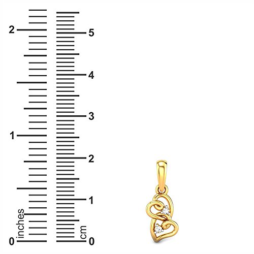 CANDERE by Kalyan Jewellers Contemporary Collection 14kt (585) Yellow Gold and Diamond Pendant - Image 4