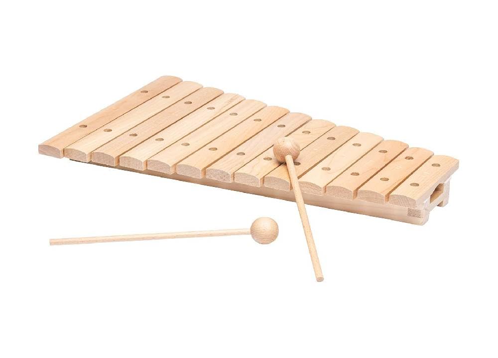 FUZEAU - 71179 - Xilofono 13 lame in legno acero - 2 maglie - Do3 al Do4 - Giustezza dell'accordo - Suono puro e delicato - Da 4 anni