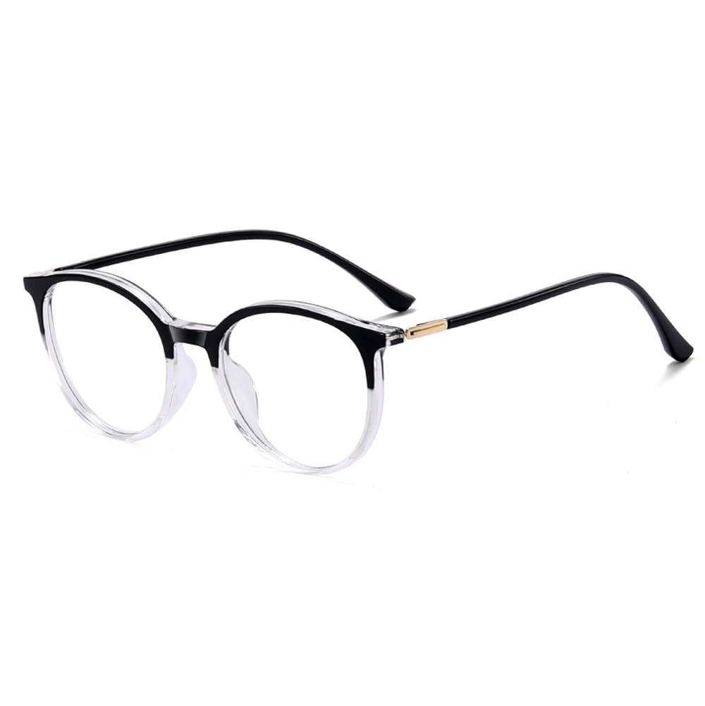 okulary z przezroczystymi soczewkami okrągłe oprawki modne damskie okulary blokujące dla mężczyzn czarne przezroczyste unisex prezent