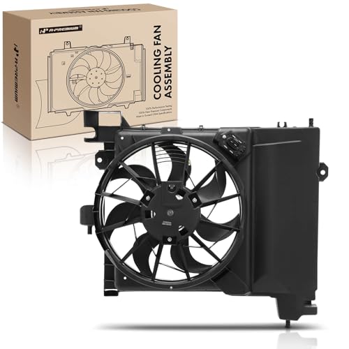 A-Premium A/C Condenser Fan Assembly Compatible with Select Dodge & Chrysler Models - Durango 2004-2009, Aspen 2007-2009 - Replace52029175AC, 52029175AD