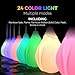 POITOI LED Poi Balls Rechargeable with 34 Vibrant Color Light Modes & LED poi Handles Soft Durable, Adjustable Thicker Ropes - Great Poi for Beginners and Professionals