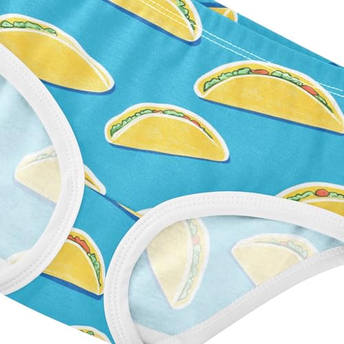 Wusikd Yellow Taco Girls' Underwear Cotton Girls Briefs Soft Toddler Underwear 2T4