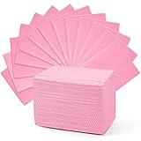 Dental Bib Disposable Pink Polyback Towel Waterproof Patient Bibs 3 Ply Tattoo Paper Napkins for Dental Clinic, Tattoo Piercing, Feeding - Soft and Fluid Resistant - 13'' x 18'