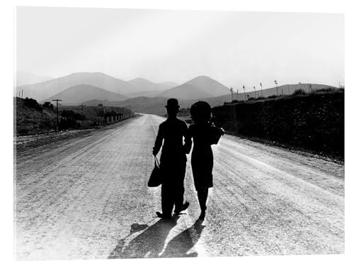 Posterlounge Modern Times, Charlie Chaplin, final scene Cuadro de metacrilato 18 x 13 cm Blanco y negro Cuadros Decoración para la pared