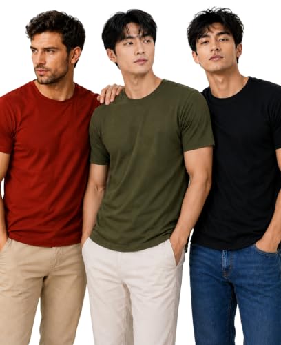 Image of London Hills T Shirt For Man | Tshirt Shirts Men | Men Round Neck Tshirts | Gym T Shirts For mens Workout | T-shirts For Man Cotton Stylish Round Neck T Shirt Half Sleeve Regular Fit Solid Multicolour