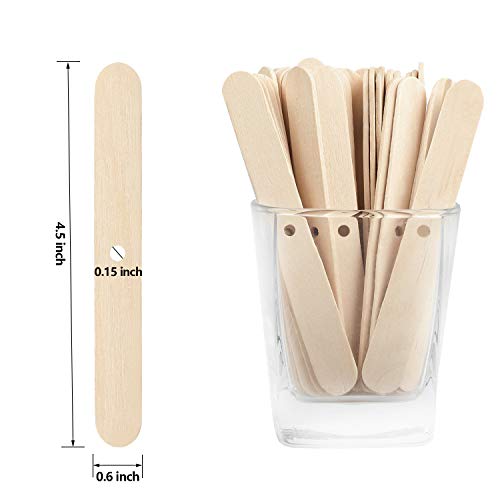 Dingpai 100Pcs Wooden Candle Wick Holders, Candle Wick Centering Devices For Candle Making, Candle Wick Bars, Wick Clips For Canld Centering Tool #TOP1