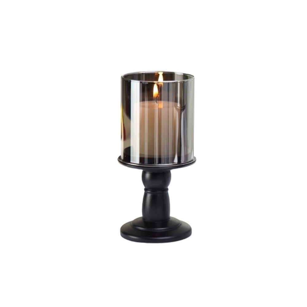 Candle Holder Retro Candlestick Ornaments Black Roman Column Base Candle Holder Light Luxury Decoration(S)