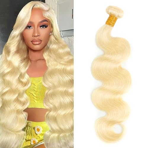 VICYAO 613 Bundles Blonde Human Hair Single Bundle 26 inch 1 Bundle Body Wave 100% Unprocessed 12A Brazilian Virgin 613 Human Hair Extensions for Women