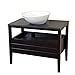 Bellaterra Home Bellaterra Single Sink Vanity, Wood, White/Black, 35.5 inch