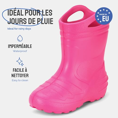 Bottes en EVA légères et imperméables pour enfants rose taille 33