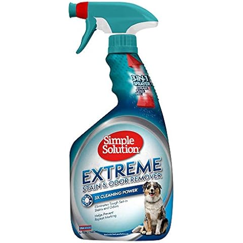 Simple Solution Extreme Pet Stain and Odour Remover | Enzymatic Cleaner with 3X Pro-Bacteria Cleaning Power - 945ml Cover