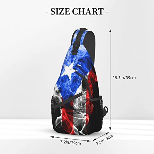 GTEVUTS Puerto Rico Flag Crossbody Bags for Women Men,Vintage Casual Sling Bag Chest Bag Abstract Shoulder Bag Travel Hiking Cycling Gym Sport Daypack Adult Backpack2