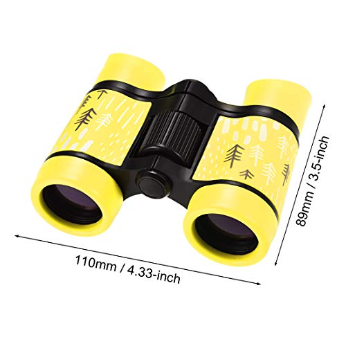 Binoculares Compactos 4X30 Plegables Amortiguados Amarillos miniatura 2