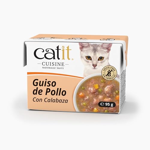 Guiso para Gatos Catit Cuisine, Pollo con calabaza-95g