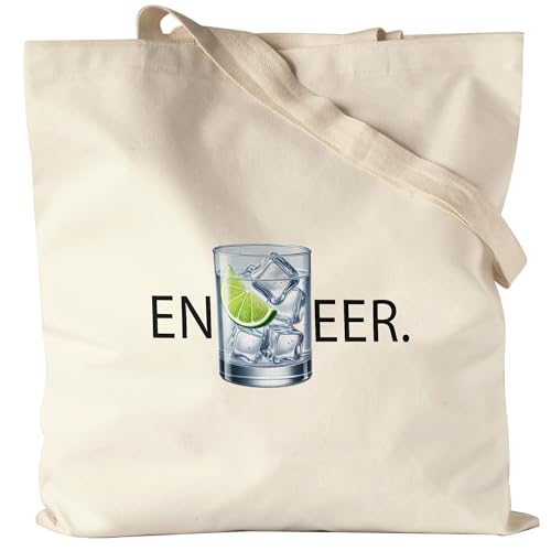 Hey!Print EnGineer Tragetasche natur Gin Ingenieur Engineer Gin Trinker Abschluss Ingenieurwesen Akademiker