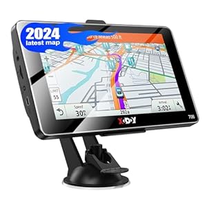 XGODY GPS Navigator for car 2024 maps 7 inch 2.5D car GPS for car Truck GPS Commercial Drivers semi Trucker Navigation System 8GB 256M with Voice Guidance Free