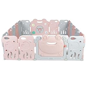 FALIYORS playard Baby Playpen 18 Panel Kids Activity Center Toddler Play Yard Easy to Store Safety Games Fence Indoor and Outdoor Kids Nursery Center New Pen(Multicolour)