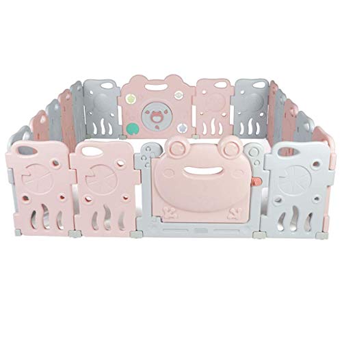 FALIYORS playard Baby Playpen 18 Panel Kids Activity Center Toddler Play Yard Easy to Store Safety Games Fence Indoor and Outdoor Kids Nursery Center New Pen(Multicolour)