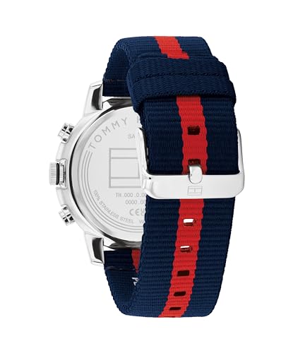 Image of Tommy Hilfiger Sport Quartz Analog with Blue Dial Blue Leather Strap Watch for Men - TH1792124W