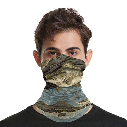 Pañuelo para el cuello cortaviento transpirable, máscara facial para pesca, protector solar, antifaz para polvo, balaclava, bandana para mujer y hombre, ideal para senderismo y pesca miniatura 3