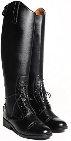 Saxon Women's Equileather Field Boots, Black, Size 4 N