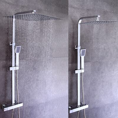 System prysznicowy, termostat, ze stali nierdzewnej, deszczownica, zestaw prysznicowy z słuchawką prysznicową, 30 cm, panel prysznicowy, armatura prysznicowa, słuchawka prysznicowa, zestaw do