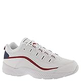 Easy Spirit Women's Romy Sneaker, White/Red, 8.5 Narrow