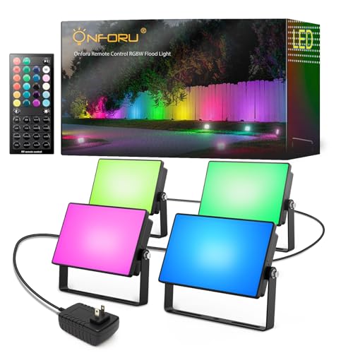 Onforu RGBW Flood Lights Outdoor Remote Control, Color Changing LED Landscape Lights, IP...