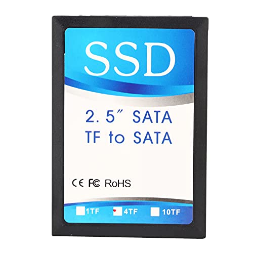4 adaptadores de tarjeta de memoria pequeña a SATA, convertidor SATA SSD HDD, se convierte en unidad SATA de arranque para PC industriales Linux Wince integradas, soporta hasta 128 GB